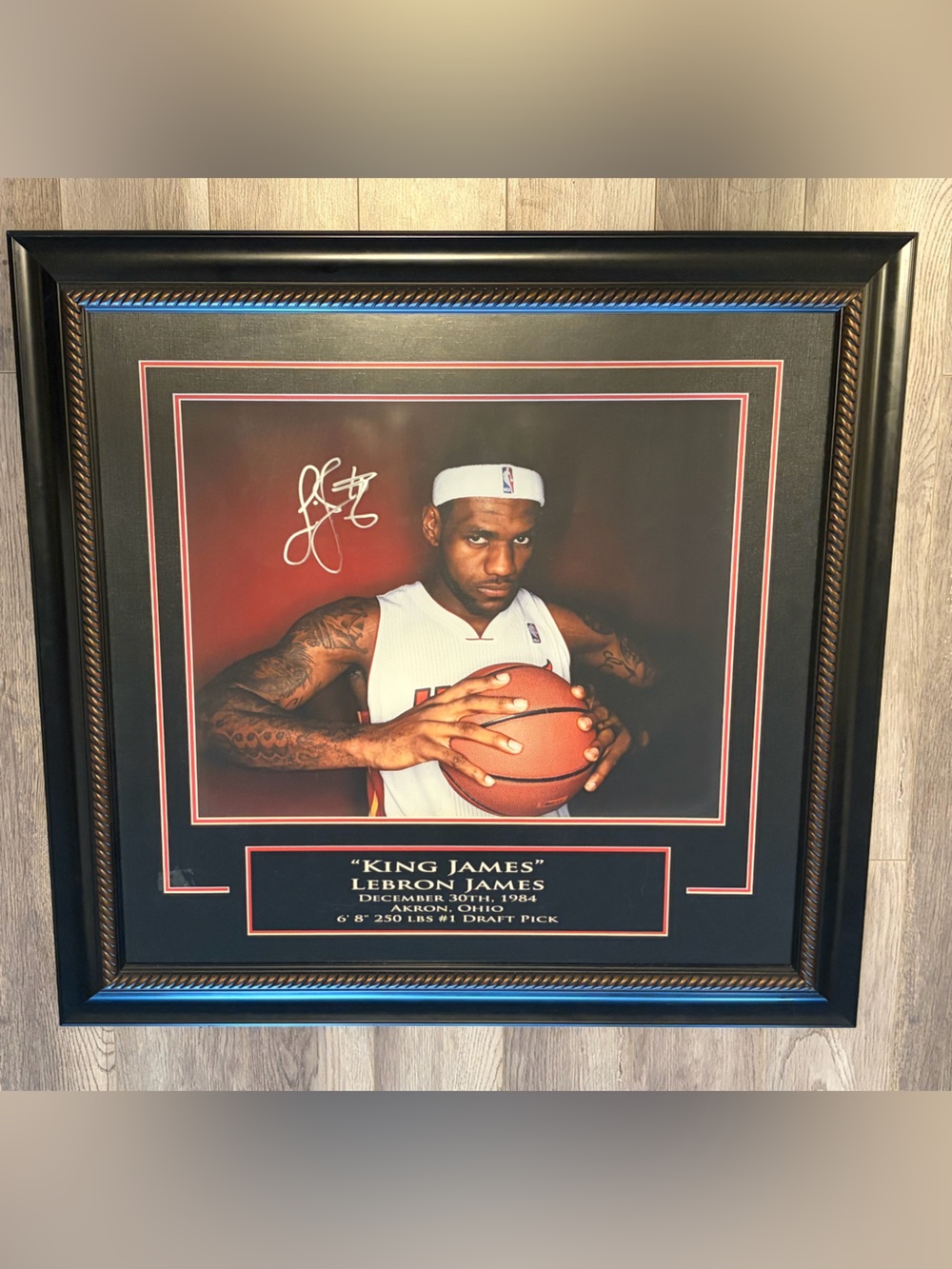 Lebron James Legend Miami Heat Signed Autograph Framed NBA Basketball Photo
